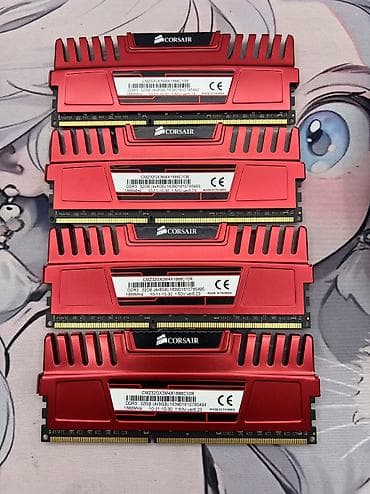 Настольные ПК и комплектующие: Оперативная память (RAM) для ПК, Б/у, Corsair, 32 ГБ, DDR3, 1866 МГц — 3