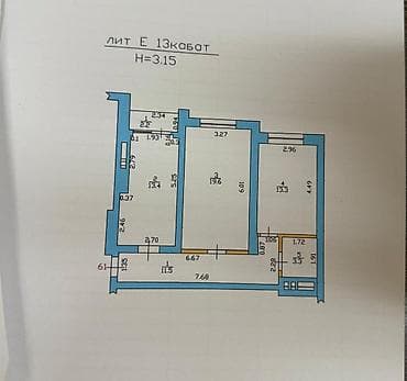 hostel osh: 2 комнаты, 63 м², Элитка, 13 этаж, Косметический ремонт — 9