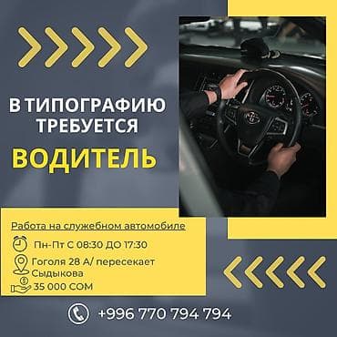 раздавать листовки работа: В типографию требуется ВОДИТЕЛЬ, для работы на служебном авто — 1