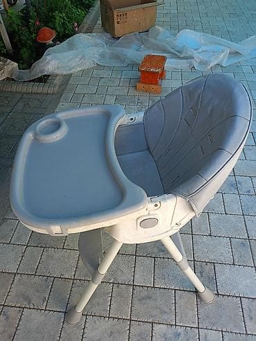 foldable table: Детский высокий стульчик для кормления. - Цвет: серый. - Широкий — 2