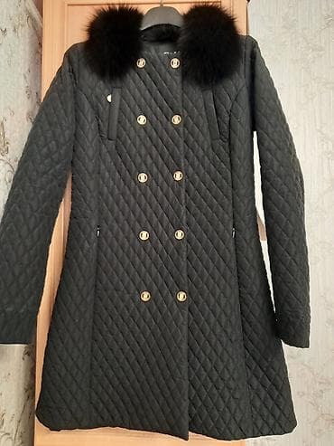 tech fleese: Стёганое женское пальто Punky Klan (P&K), черное.Турецкое . Б.у — 4