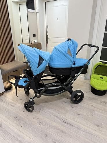 коляска на двойню: Коляска, Другой бренд, цвет - Желтый, Б/у, Самовывоз — 3