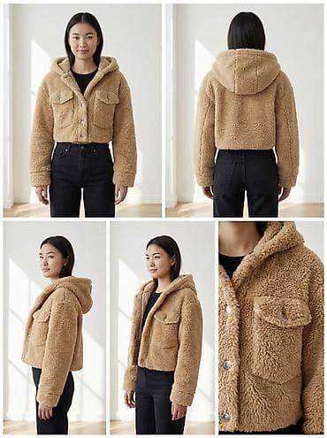 Пуховик, Короткая модель, С капюшоном, S