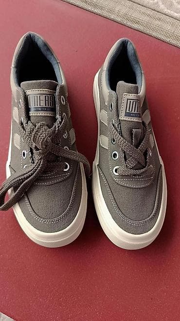 Кеды повседневные, серо-оливкового цвета - Материал верха: плотный