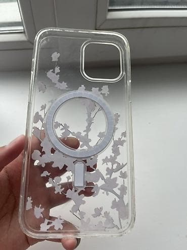 leather case: Прозрачный чехол с цветочным принтом для iPhone с квадратным вырезом — 2