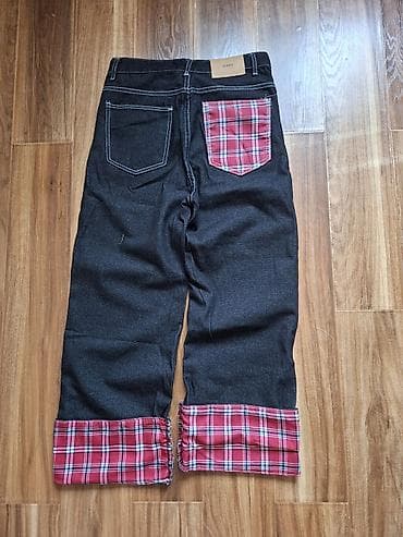 bb glow: Джинсы темно-синего (почти черного) денима с контрастной белой — 2