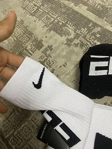 ноский: Носки Nike elite Белые и черные Тонкие для баскетбольных носков 1 — 4