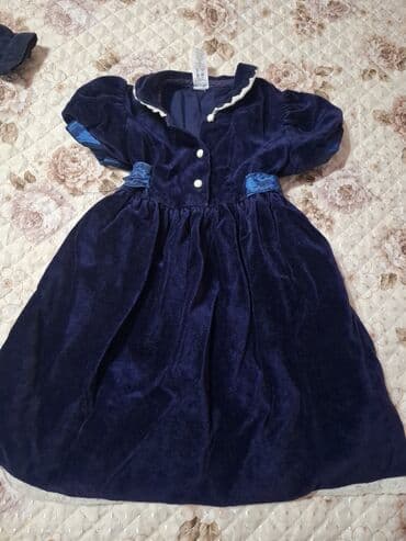 сарафан для беременных: Детское платье, цвет - Синий, Б/у — 6