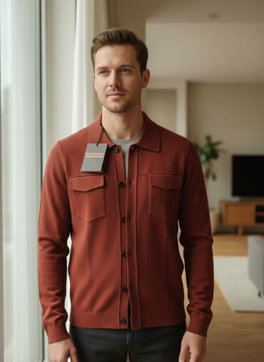 прокат мужских костюмов [возьми на прокат] бишкек фото: ZEGNA – мужская рубашка-джемпер (овер-шерт) на пуговицах - Цвет — 1