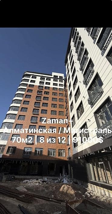 продаются квартиры: 2 комнаты, 70 м², 8 этаж, Готовая ПСО (под самоотделку) — 1