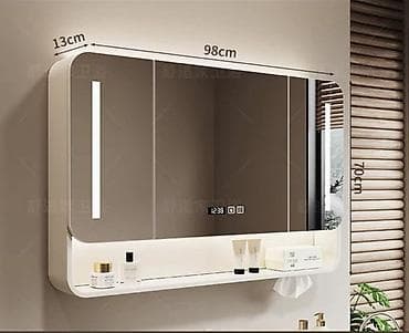 зеркало в ванную: Шкаф для ванной, С зеркалом — 1