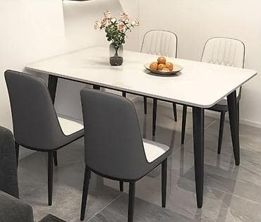 coffee table: Кухонный стол и стул, цвет - Белый — 3