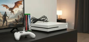 цена ноутбуков в бишкеке: Игровая консоль Xbox One S (белая) - Компактный корпус с встроенным — 2