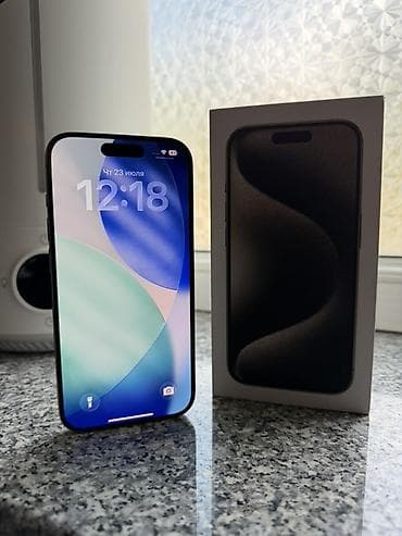 Техника и электроника: IPhone 15 Pro, Б/у, 512 ГБ, Natural Titanium, Коробка, 79 % — 1