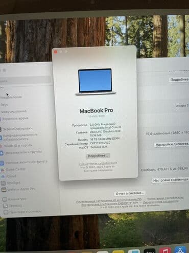 продается компьютер: Ноутбук, Apple, 16 ГБ ОЭТ, Intel Core i9, 15 ", Колдонулган, Жумуш, окуу үчүн, эс тутум SSD — 4