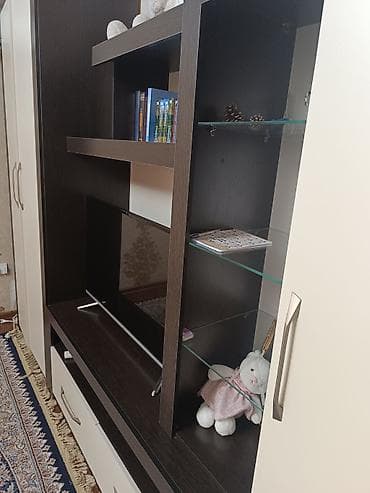 Дубал шкафтар: Дубал шкаф, Дубал шкаф түрү: Модулдуу, Үй, конок бөлмөсү үчүн, Колдонулган, Өзгөчөлүктөрү: Телевизор коюучу бөлүк менен — 1