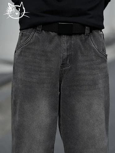 secret key: Мужские джинсы DIME карго/бэгги в стиле streetwear Посадка — 5