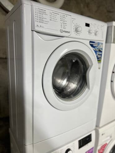 истирални машина: Стиральная машина Indesit, Б/у, Автомат, До 6 кг, Узкая — 2