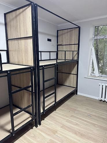 Модульные двухъярусные койко-места с перегородками - Каркас: тяжелая