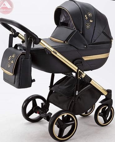 Детская коляска 2-в-1 (люлька + прогулочный блок) с элегантным