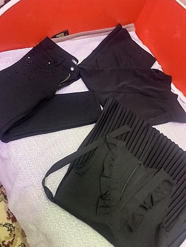 платья женские: Комплект чёрной женской одежды (3 вещи):на возраст:8/9/10 лет Все — 1