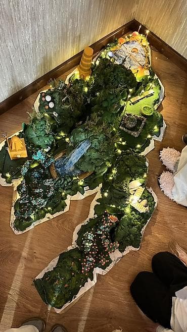 пейзаж рисунок: Авторский макет «Горный парк с подсветкой» - Большой диорама-комплекс — 4