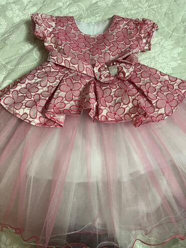 платье дордой: Детское платье, цвет - Розовый, Новый — 4