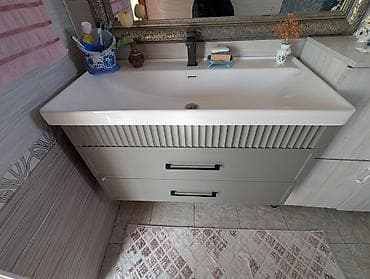 Оңдоп-түзөө жана курулуш: Ванна үчүн тумба, Раковина менен, түсү - Боз — 1