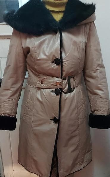 classic: Пальто, Классика, Зима, Искусственный мех, По колено, С поясом, XS — 1