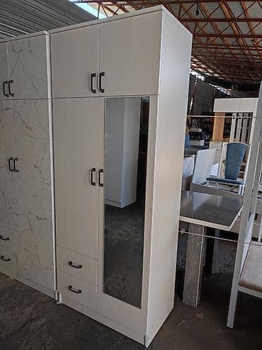 Шифоньер, Новый, Прямой, цвет - Белый, ЛДСП