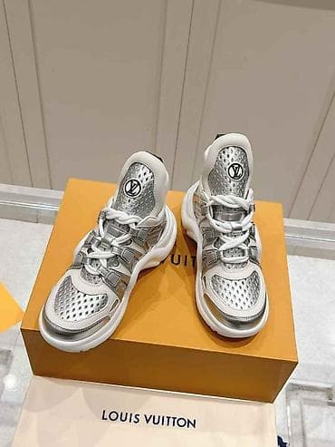 Кроссовки, 38, Louis Vuitton, Новый, цвет - Серебристый, Самовывоз, Платная доставка