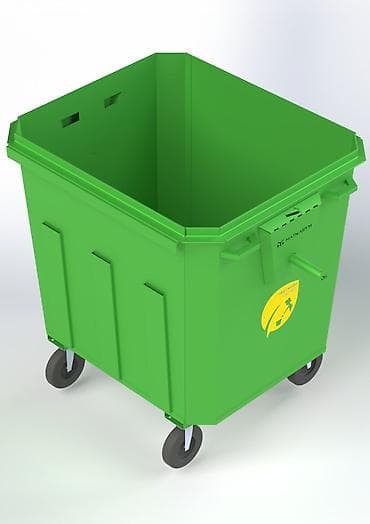 квас бочки: 1100 л металлический контейнер для мусора на колесах (для органических — 1