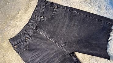 Джинсовые шорты ZARA размер xs s - Цвет: выцветший чёрный (washed