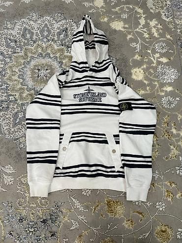 патч stone island: Мужская толстовка, XL, Supreme, Новый, цвет - Белый, Платная доставка — 1