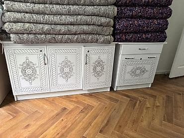 Тумба для вещей и одежды, Б/у, Без зеркала, ЛДСП, цвет - Белый