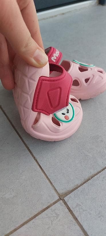 Детские сандалии/кроксы - Цвет: розовый с малиновыми ремешками -