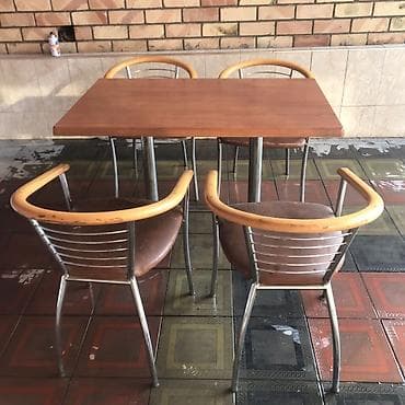 Стол для кафе, Прямоугольный, цвет - Коричневый