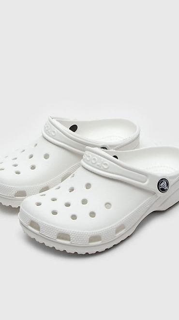 Саболор: Кроксы Classic Clog, белые - Универсальные сабо из фирменного лёгкого — 1