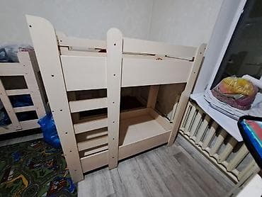 Балдар дүйнөсү: Двухъярусная детская кровать из ЛДСП светлого древесного оттенка — 2