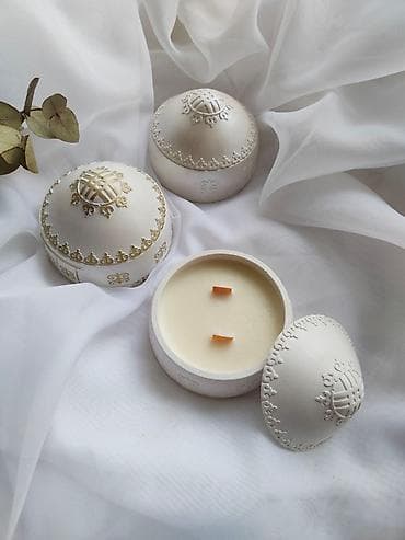 восковые свечи: Бонбоньерки в виде юрт, гипсовые изделия, шкатулки в виде юрты в — 1