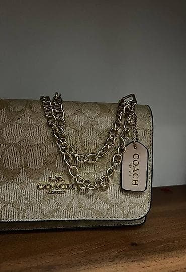 Сумкалар: Сумка Coach Материал: плотный покрытый текстиль/канва с фирменным — 1