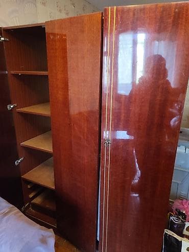 дерево мебель: Стенка-шкаф, Тип стенки-шкафа: Советская, Другое назначение, Б/у, Особенности: Для хранения посуды — 8