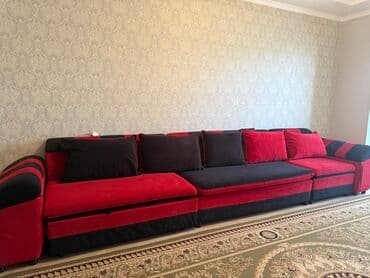 набор диванов: Прямой диван, Б/у, Трехместный — 1