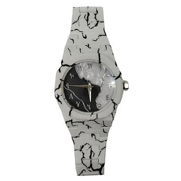 Дизайнерские наручные часы с необычным циферблатом и ремешком под