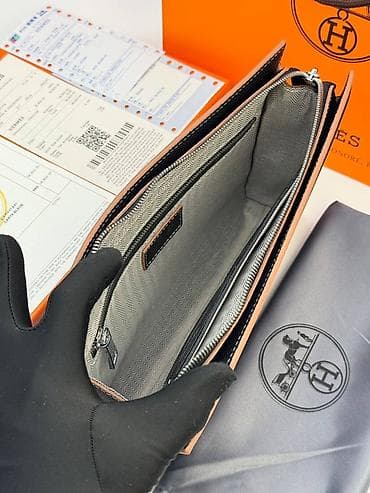 Классикалык сумкалар: Клатч, Материалы: Нукура булгаары, Эркектердики, Жаңы — 6