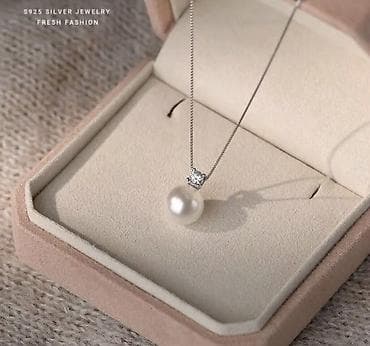 bes: Серебряные колье, Проба 925, Женские, Новый, Жемчуг — 10