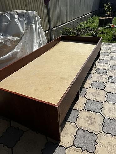 сетка для кровати: Односпальная кровать, Б/у, Каркас без матраса, длина - 195 см — 2