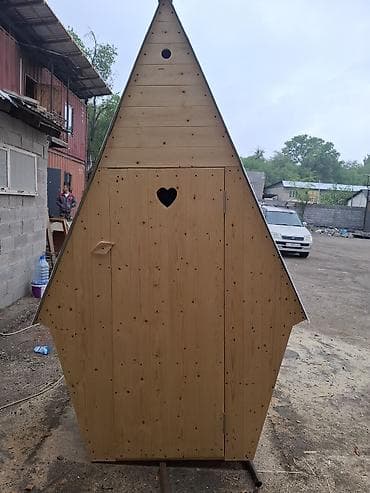 баня проект: Туалетная кабинка, будка, Материал: Дерево — 3