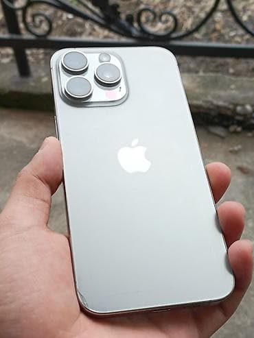 k 30: IPhone 15 Pro Max, Б/у, 256 ГБ, Natural Titanium, Защитное стекло, Кабель, Зарядное устройство, 86 % — 2