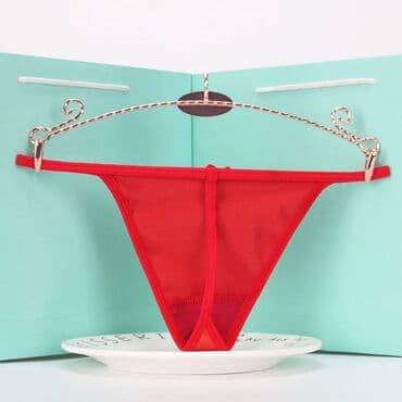 женские турси: Роскошные атласные стринги, трусики с низкой талией и бантом с — 3